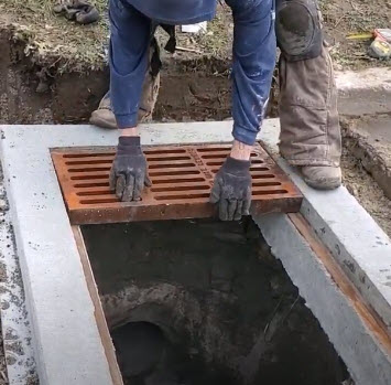 Install ductile iron grates on sewer inlet