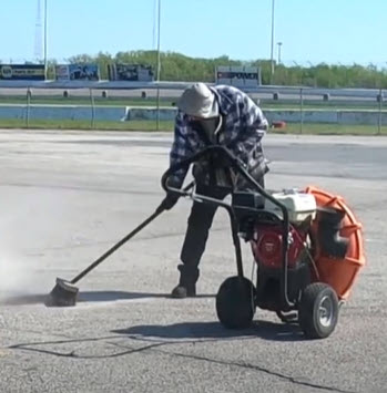 Cleaning Parking Lot Before Sealcoating